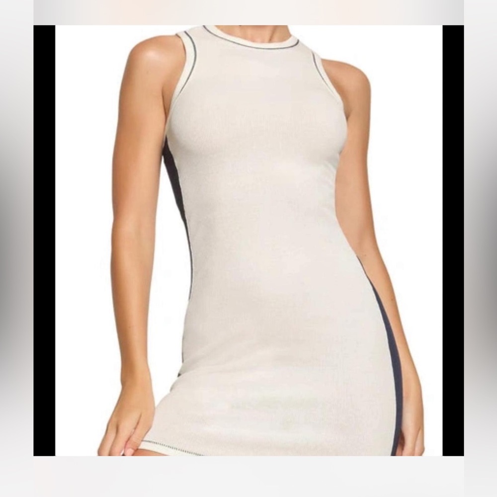 SKIMS White Ribbed Sleeveless Mini Dress